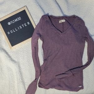 Striped V Long Sleeve